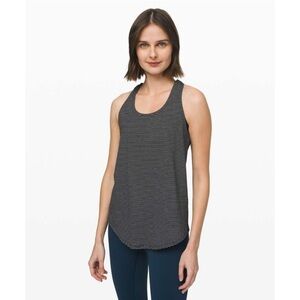 Lululemon | Love Tank *Pleated Hype Stripe Black White Size 6